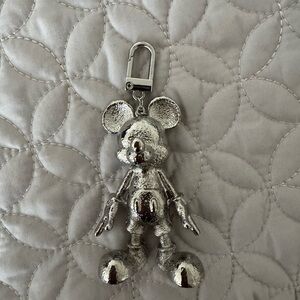 Bauble Bar Silver Mickey Mouse Keychain